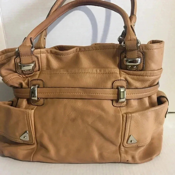 B. Makowsky Brown leather hobo handbag - Picture 2 of 8